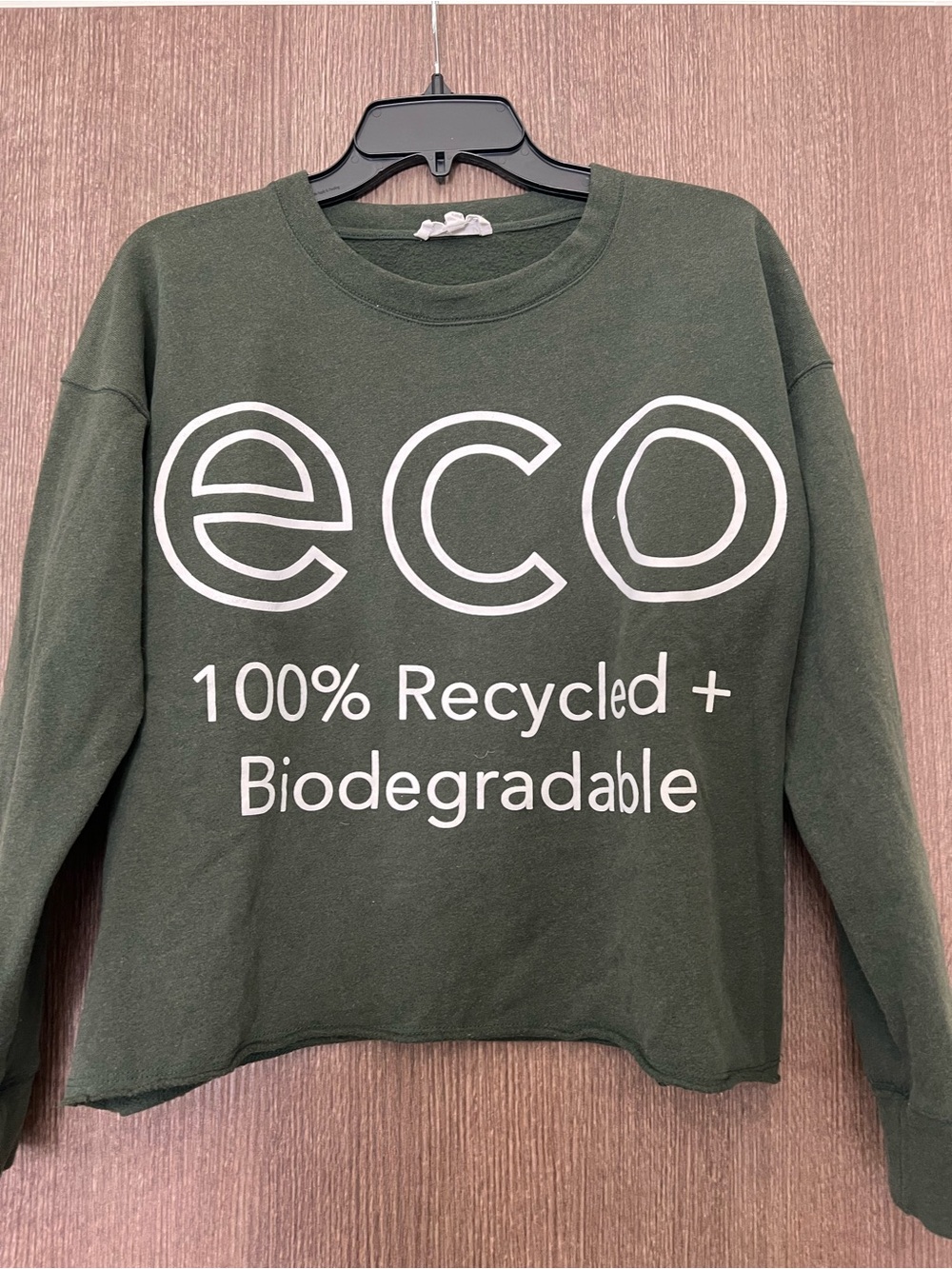 Eco Graphic Forest Green Women's Crewneck Sweater- Splendid
